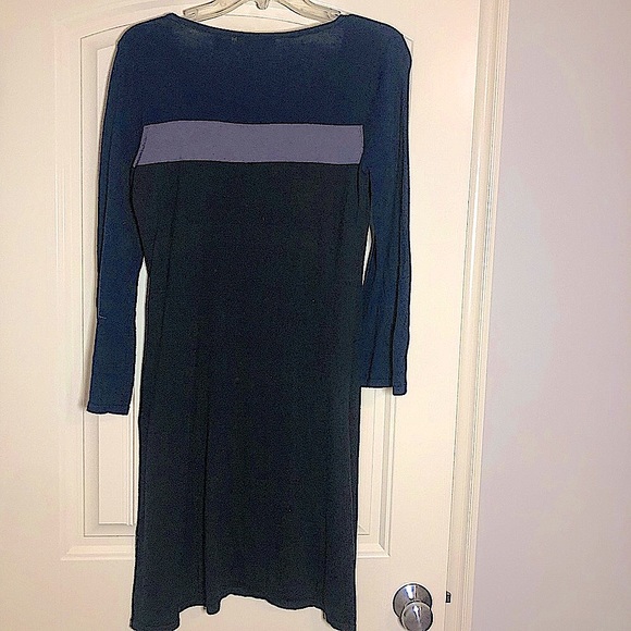 🍃Pick 3/$21- Unique Color Blocked Long Sleeve Sweater Dress-Size L - Picture 3 of 4